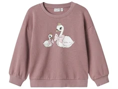 Name It elderberry/swans long sweatshirt